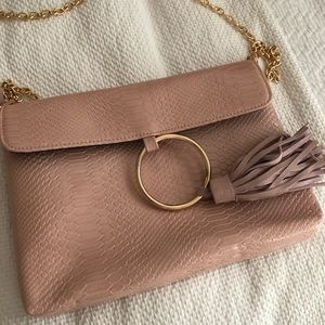 Snakeskin clutch/chain purse